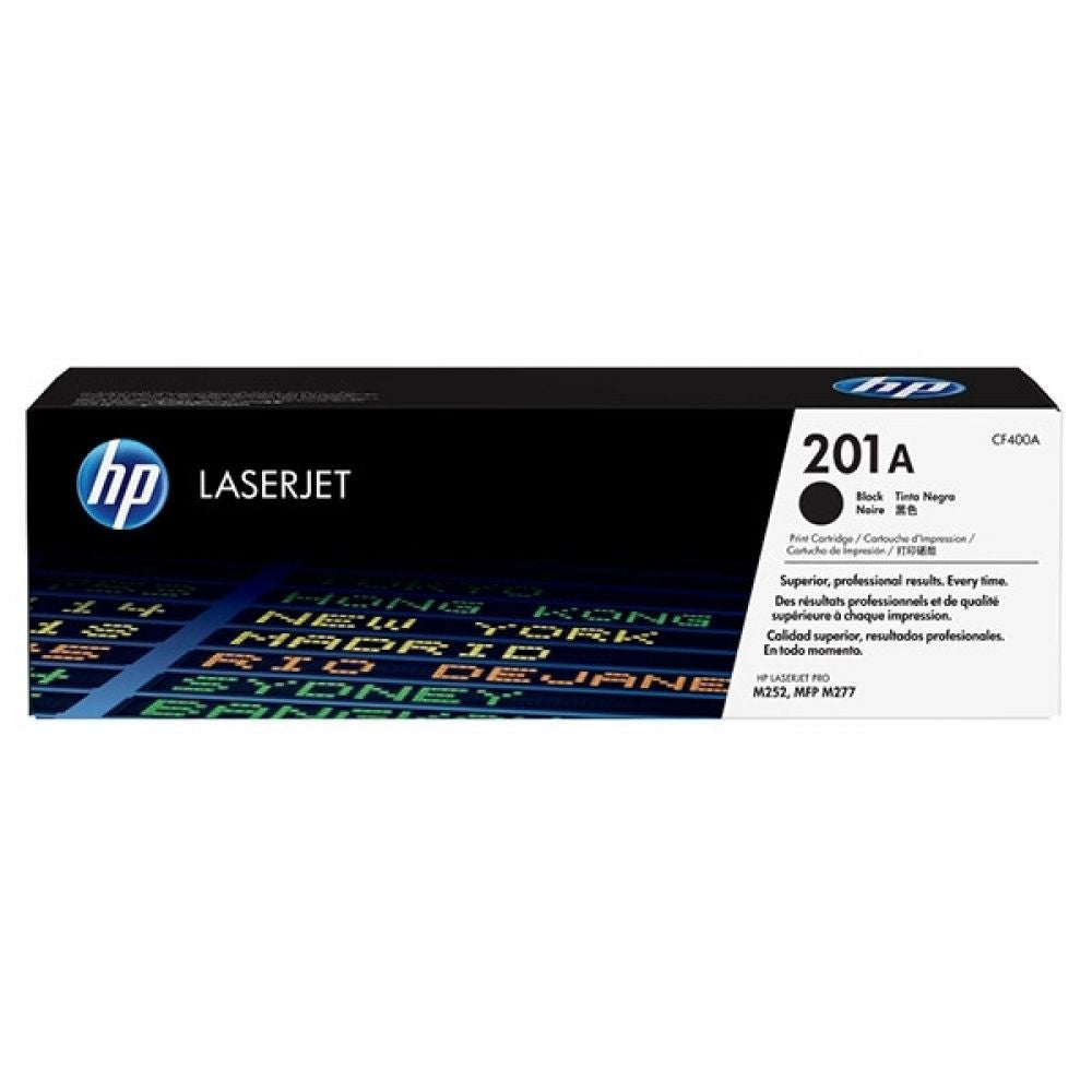 CF400A - HP - toner original - noir - pour Hp color laserjet pro M252/M277 - n.201A - 1,5k - famille CF400A