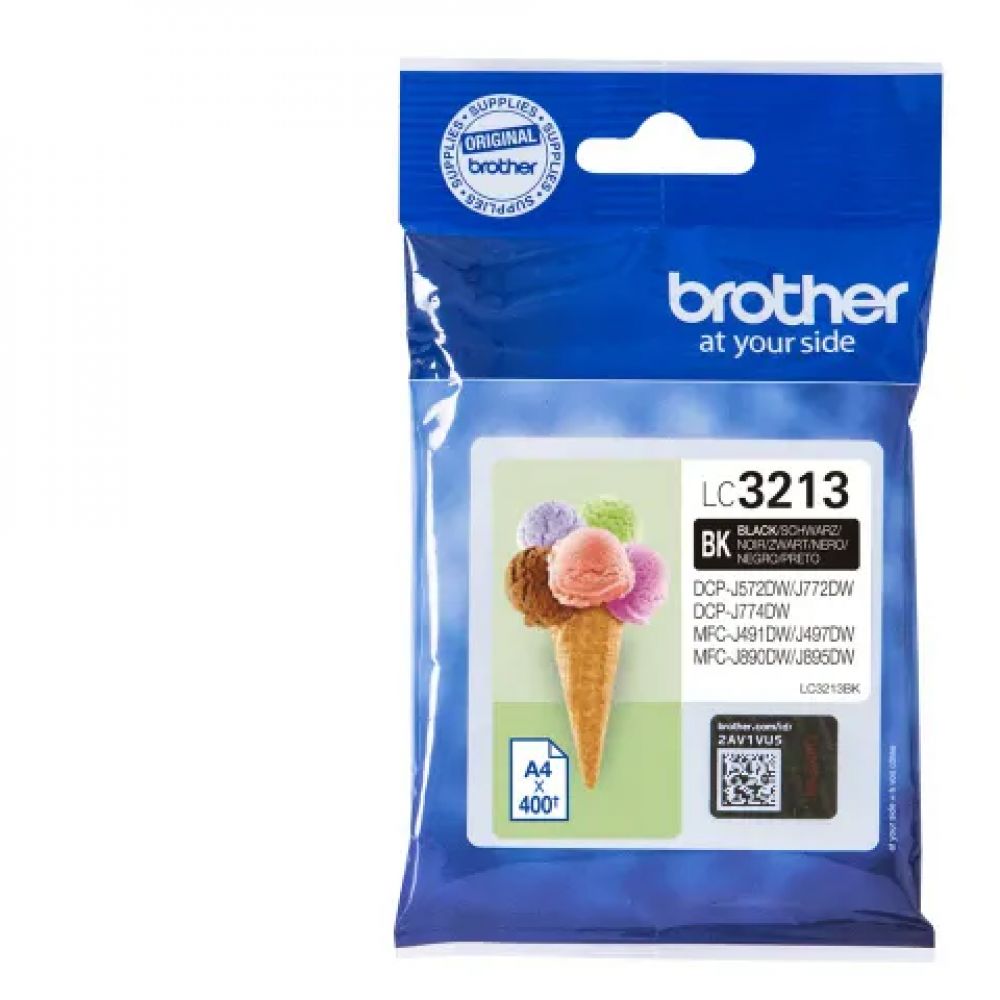 LC3213BK - BR - cartouche reservoir jet d'encre originale - haute capacite - noir - pour Brother DCPJ772DW/DCPJ774DW/MFCJ890DW/MFCJ895DW - 400pag. - famille LC3213BK