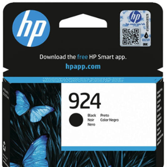 4K0U6NE - HP - cartuccia inkjet originale - colore nero - per Hp officejet pro 8122e - n.924 - 500pag. - famiglia 4K0U6NE