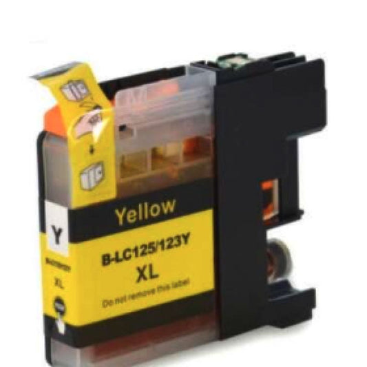 BRO123Y - 220y - CAPACITE +50% - cartouche e jet d'encre Inkeo - jaune - pour Brother MFCJ4510DW - 900 pages - famille BRO123