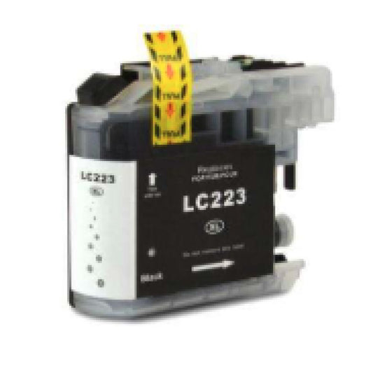 BRO223BKV1 - 221bkV1 - cartouche jet d'encre Inkeo - noir - pour Brother DCPJ562DW/MFCJ480DW/MFCJ680DW/MFCJ880DW - 12ml - ref. code LC223BK - famille BRO223BKV1