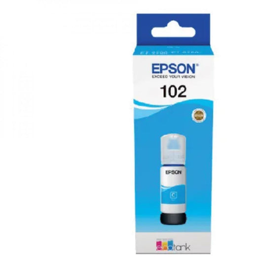 C13T03R240 - 102 - Ep - flacone di inchiostro originale - colore ciano - per Epson ecotank ET-2700/ET-2750/ET-3750/ET-4750 - 70ml - 6k - famiglia C13T03R140 - 102