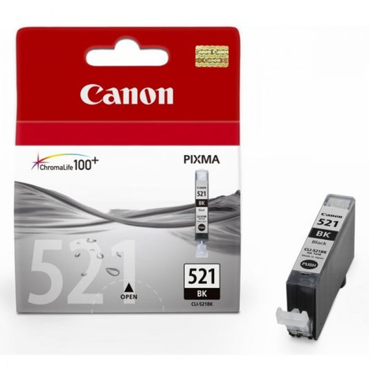 CLI521BK - CA - cartouche e jet d'encre noir pour  canon mp540 serie - 2933b001 - 9ml - famille CLI521BK