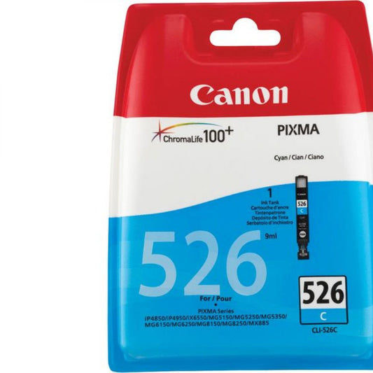 CLI526C - CA - cartouche reservoir e jet d'encre originale - Cyan - pour Canon pixma IP4850/MG5150 - 4541B004AA - famille CLI526BK