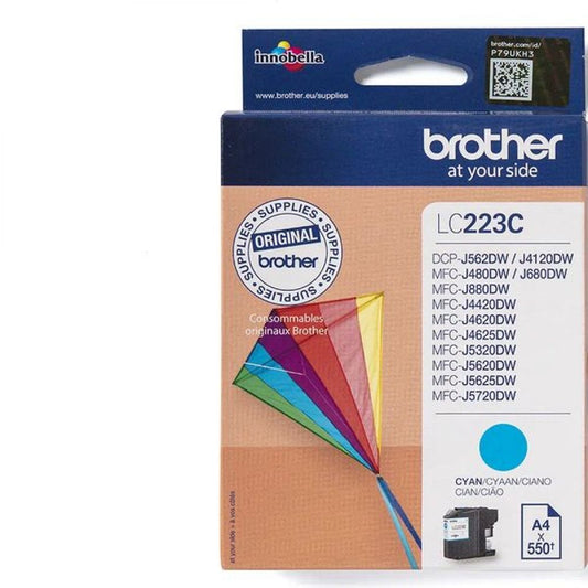 LC223C - BR - reservoir e jet d'encre original - colore cyan - pour Brother MFCJ4420DW/MFCJ4620DW/MFCJ5320DW/MFCJ5620DW/MFCJ5720DW - 600 pages
