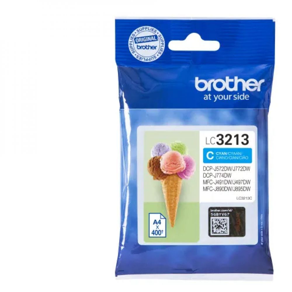 LC3213C - BR - cartouche reservoir jet d'encre originale - haute capacite - cyan - pour Brother DCPJ772DW/DCPJ774DW/MFCJ890DW/MFCJ895DW - 400pag. - famille LC3213BK