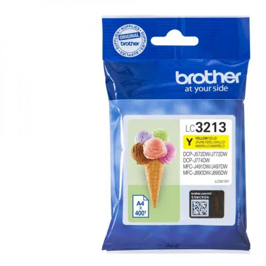 LC3213Y - BR - cartouche reservoir jet d'encre originale - haute capacite - jaune - pour Brother DCPJ772DW/DCPJ774DW/MFCJ890DW/MFCJ895DW - 400pag. - famille LC3213BK