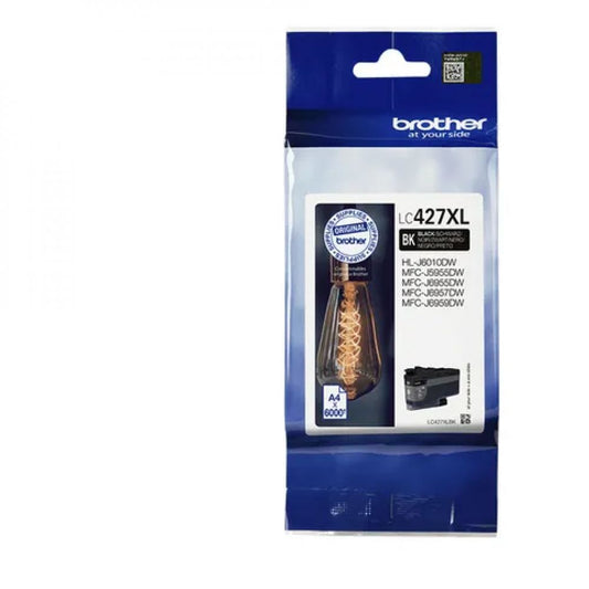 LC427XLBK - BR - tanica inkjet originale - alta capacite - colore nero - per Brother HLJ6010DW/MFCJ5955DW/MFCJ6955DW/MFCJ6957DW - 6k - famiglia LC427XLBK