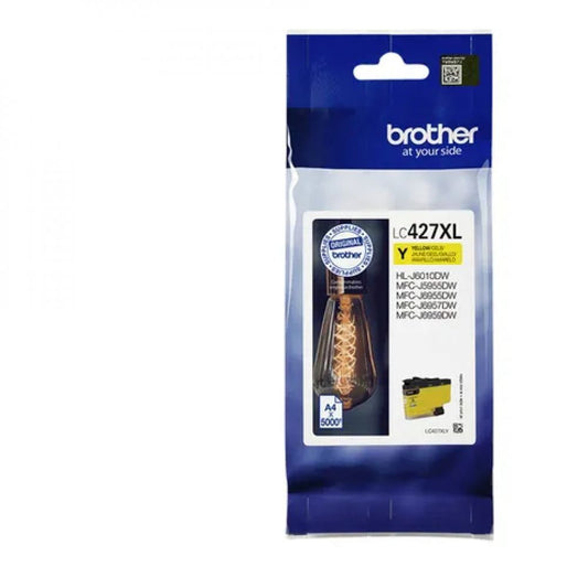 LC427XLY - BR - tanica inkjet originale - alta capacite - colore giallo - per Brother HLJ6010DW/MFCJ5955DW/MFCJ6955DW/MFCJ6957DW - 5k - famiglia LC427XLBK
