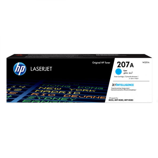 W2211A - HP - cartuccia toner originale - colore ciano - per Hp color laserjet pro M255 - n.207A - 1,25k - famiglia W2210A