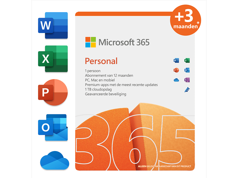 Microsoft 365 Personnel 1-PC/MAC 1 an