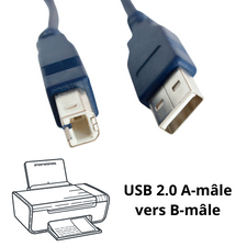 Câble USB 2.0 pour imprimantes